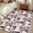 thumbnail image 5 of 3x5 Washable Area Rug, Forest Animal Non-Slip Rectangle Rug for Living Room Bedroom, Brown Bear Tree Vintage Abstract Art Indoor Low Pile Floor Mat for Home Decor, 5 of 9