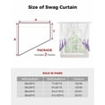 thumbnail image 6 of Spring Lavender Swag Valances for Windows, Purple Botanical Garden Florals Flower Rod Pocket Sheer Valances for Small Windows, Swag Toppers Light Filtering for Kitchen Living Room 2 Panels 36''x36'', 6 of 6