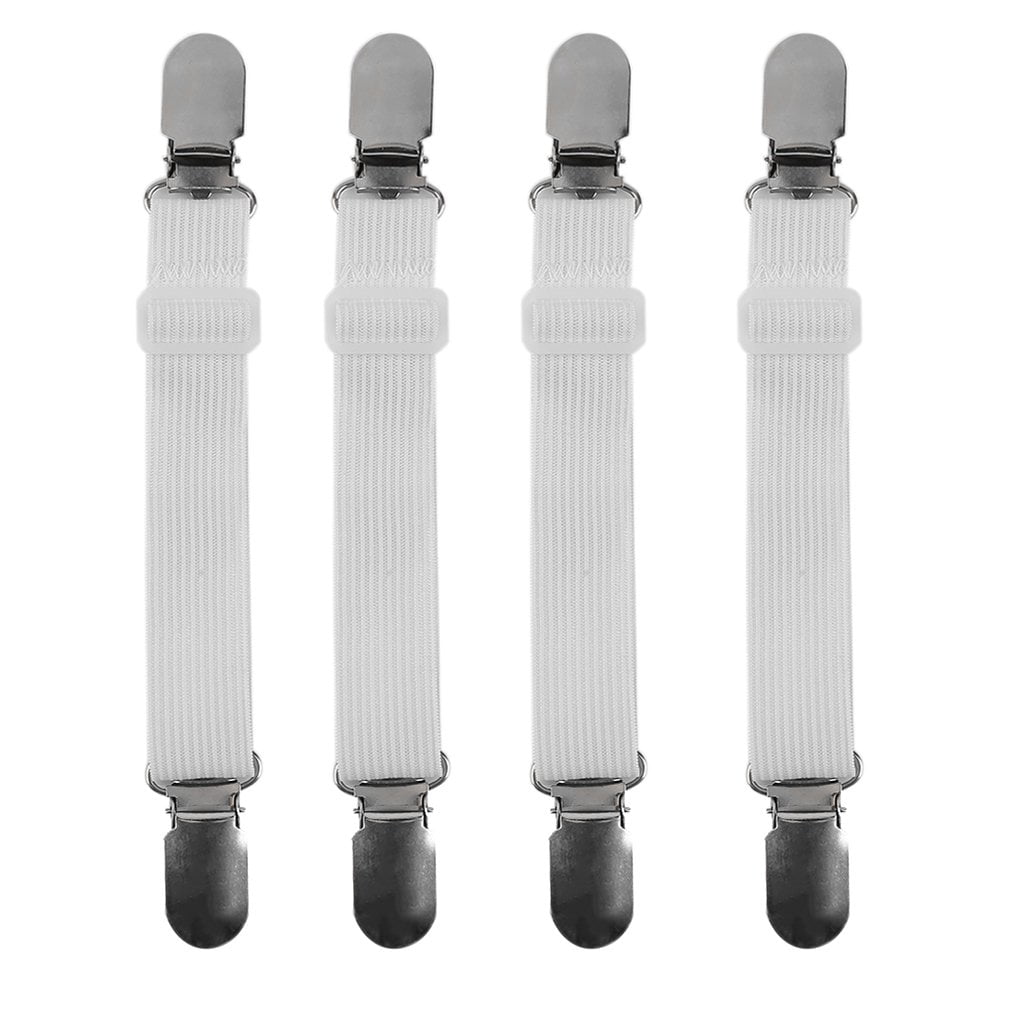Details about   4x Bed Sheet Mattress Blankets Grippers Elastic Clip Holder Strap Fasteners Set 