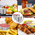 thumbnail image 6 of 50 Pcs Metal Sauce Cups 2.5oz Ramekins, Stainless Steel Dipping Sauce Cups Metal Condiment Container Reusable, 6 of 6