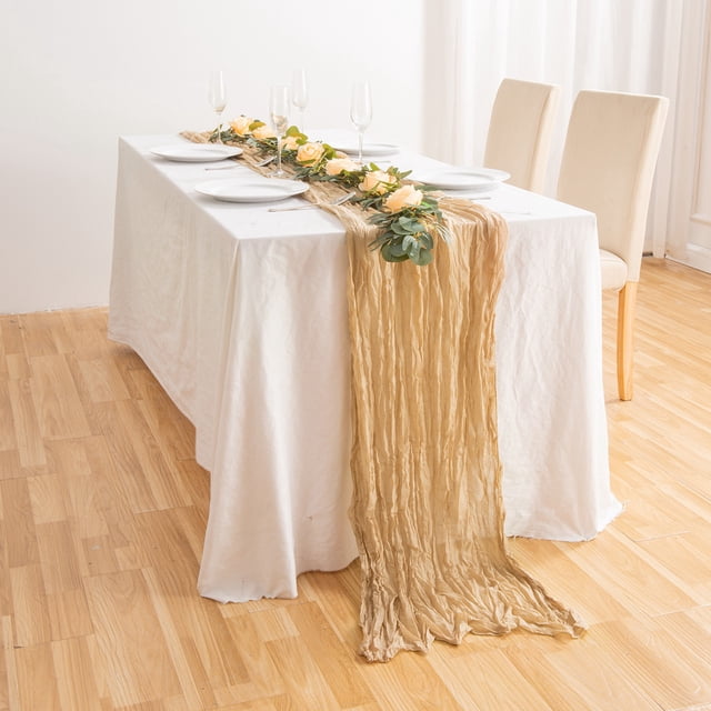 Camino de mesa, mantel plisado, camino de mesa plegable, decoración para mesa de comedor, materiales ecológicos