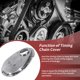 thumbnail image 3 of Cubierta de cadena de distribución para Chevy SBC Small Block 265 283 305 327 350 383 Motores Kit de cubierta de cadena de distribución de aluminio pulido con juntas y tornillos, 3 of 6