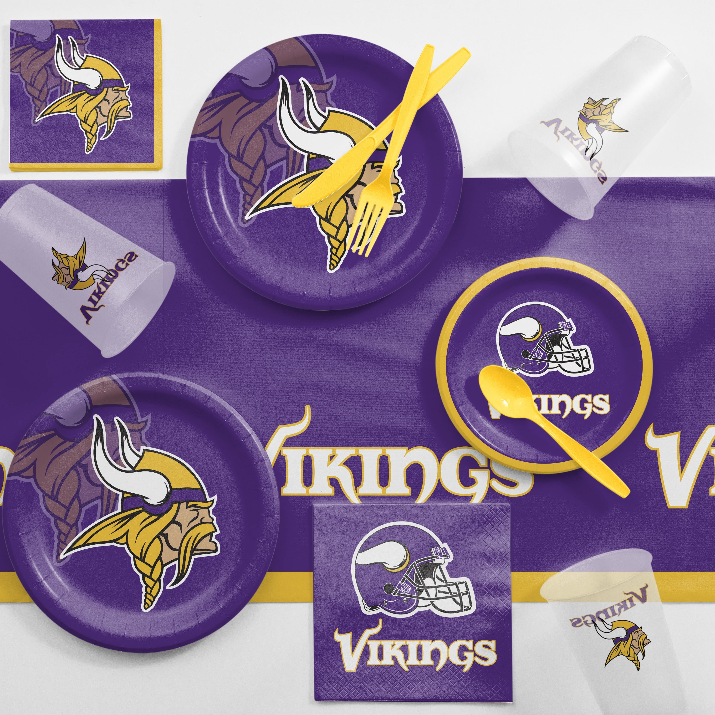 Minnesota Vikings Paper Beverage Napkins 48 Count for 24 Guests