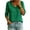 Green, variant on Womens T-Shirts Solid Color V-Neck Three Quarter Sleeve Loose Fit Pullover Tops Soft Cotton Blend Lightweight Breathable Jersey Knit Shirts Summer Spring Apparel Orange M