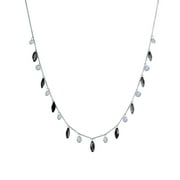 Lafonn Lassaire In Motion Sterling Silver Platinum Plated Lassire Simulated Diamond Necklace (6.73 CTTW)
