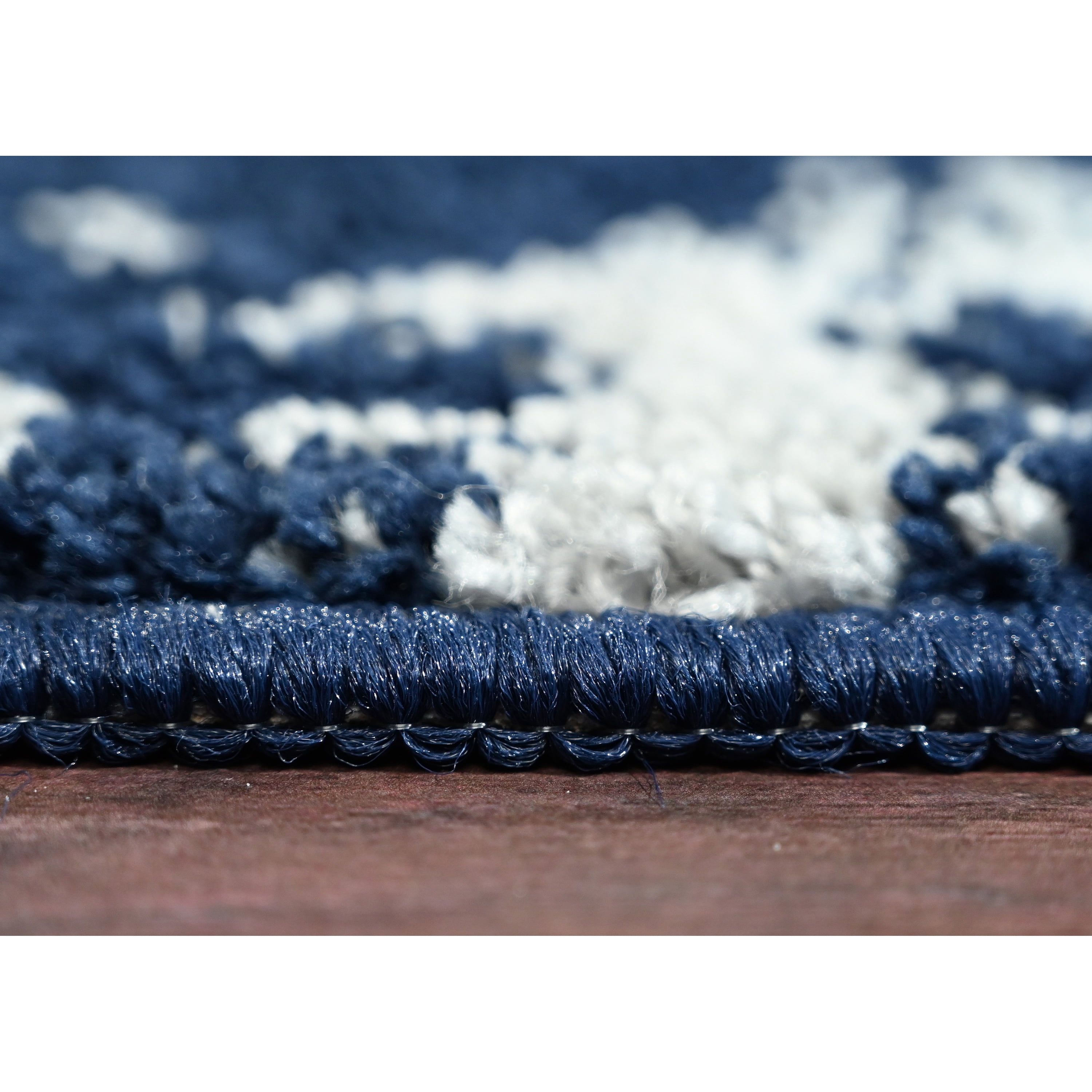 Garland Rug Denali Polypropylene Navy/Silver Indoor Runner Rug, 2' x 7'