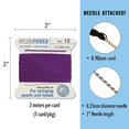 thumbnail image 4 of Griffin Nylon Bead Cord Perlseide – Amethyst Color – Size 12 (0.98mm) – 2 Meters per Card – Stainless Steel Needle Attached – for Knotting Pearls, Gemstones, Crystals and Beads, 4 of 5