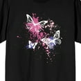 thumbnail image 2 of Celestial Tropics Pink Paint and Butterflies Men's Black T-Shirt-6XL, 2 of 4