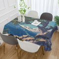 thumbnail image 2 of Yayeee Tablecloths 60" x 120" Rectangle Wrinkle Resistant Party Table Cover, Blue Tree, 2 of 8