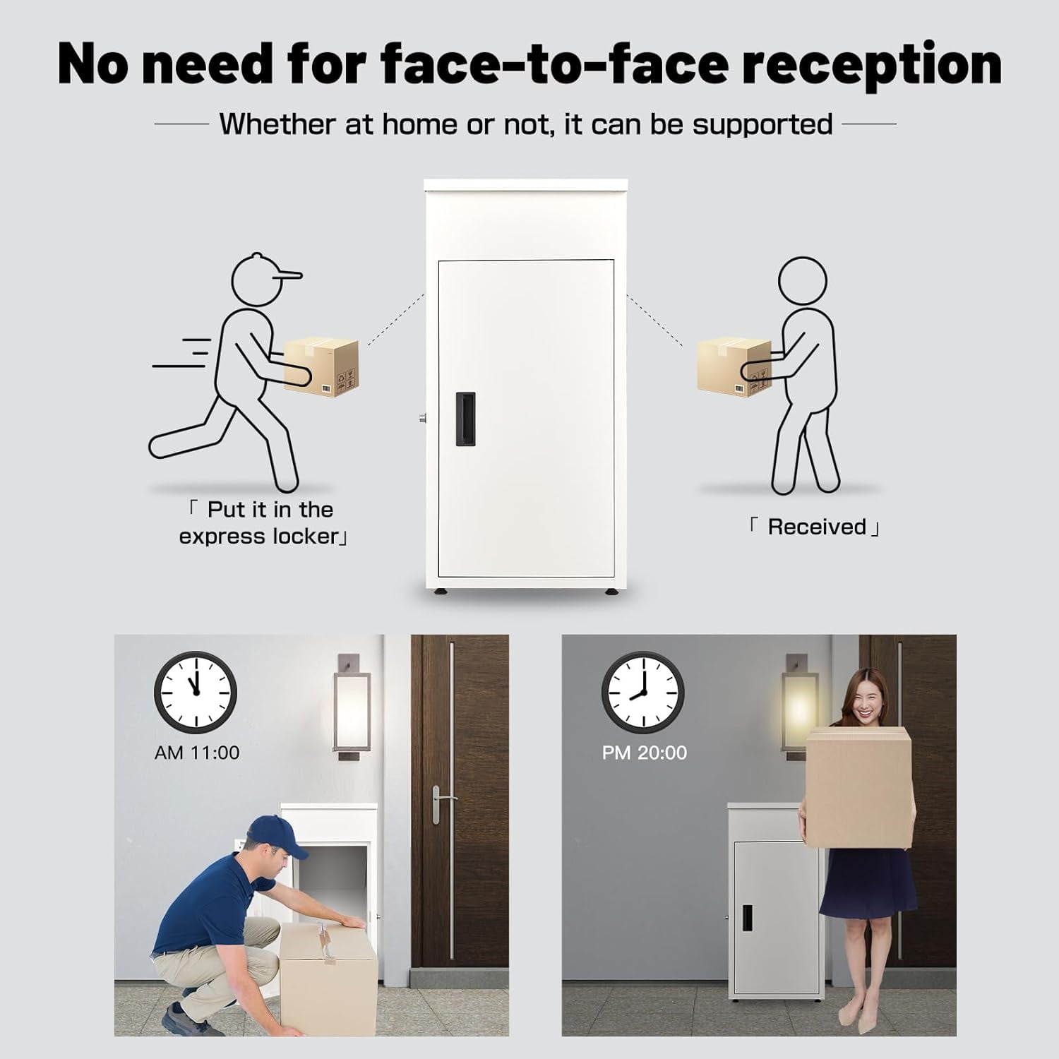 Package Delivery Boxes for Outside, Metal Parcel Drop Box, Large Package Drop Boxes, Anti-Theft Parcel Mailbox with Coded Lock, Waterproof Parcel Storage Box for House
