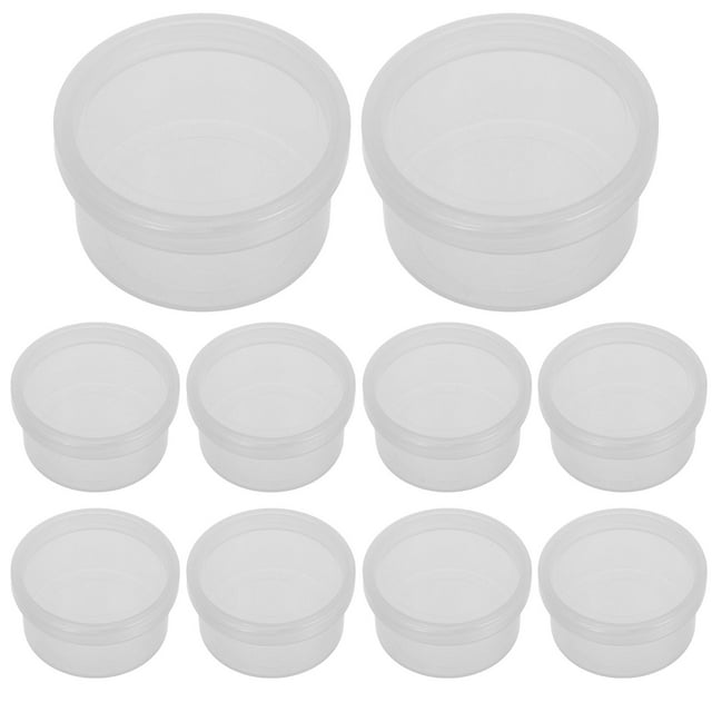 GOOHOCHY 10 recipientes de plástico transparente para guardar cuentas, para decoración de uñas, maquillaje, cosméticos y cremas de viaje.