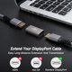 thumbnail image 3 of Adaptador 8K DisplayPort 1.4 plano de 90 grados y 270 grados, paquete 4, convertidor conector vertical DP macho a hembra en ángulo recto, extensor forma L DP, compatible con 8K@60Hz, 4K Plano, 3 of 4