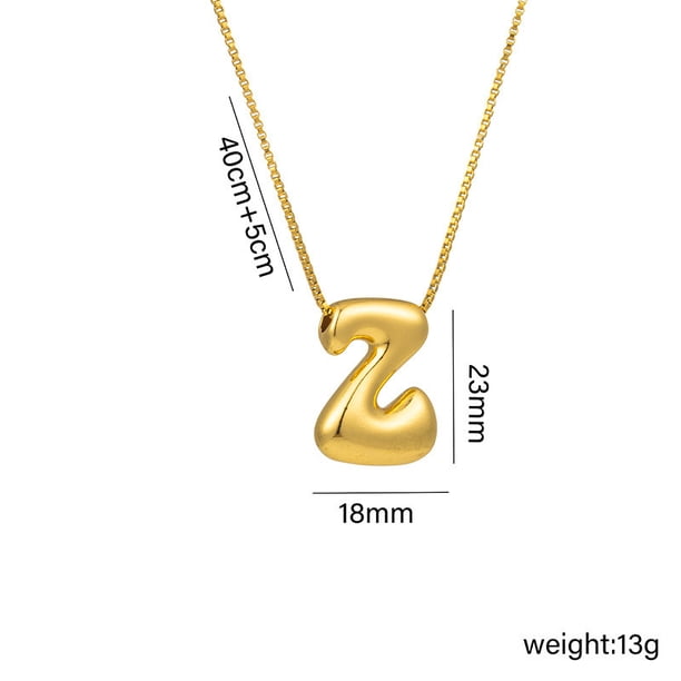 Collar Colgante Inicial, Dije Alfabético, Joyería en Aleación con Baño Electrolítico con Letra para Mujeres, Niñas