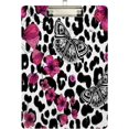 thumbnail image 2 of FMSHPON Leopard Butterfly Flower Floral Clipboard Hardboard Wood Nursing Clip Board and Pull for Standard A4 Letter 13x9 inches, 2 of 8