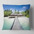 thumbnail image 2 of Designart Beach with Coconut Palm Trees - Landscape Photo Throw Pillow - 18x18, 2 of 5