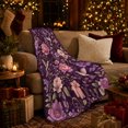 thumbnail image 3 of Enchanted Hummingbird Floral Garden, Festive Botanical Garden Scene, Warm Flannel Blanket for Sunroom and Reading Nook, Garden Lovers Thanksgiving Gift, Botanical Home Decor, 3 of 9