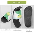 thumbnail image 7 of GZHJMY Stylish Slides for Women Men, Cute Dinosaur Swimming in The Sea Soft Flexible Slip-on Sandals Slippers, 7 of 7