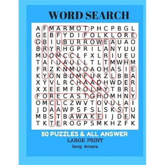 Pre-Owned Word Search 50 Puzzles & All Answer : 50 Puzzles