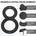 thumbnail image 2 of Uxcell 1-Pack Modern Floating House Numbers for Outside, 10 Inch ABS Matte Black Large Address Numbers with Nail Kits [Digit 8], 2 of 7