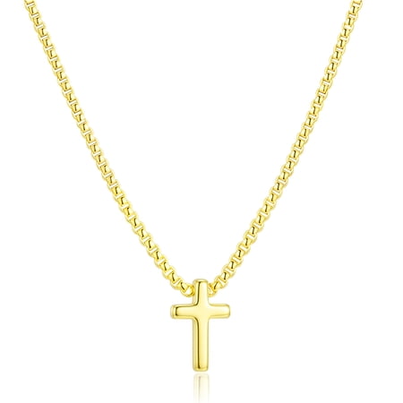 APSVO 18K Gold Plated Cross Necklaces for Women Girls Cross Pendant Chain Catholic Religious Christian Birthday Graduation Jewelry Gifts Teen Her Mom Adults Girlfriend Wife Daughter Kids Age Ideas