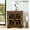 Brown, variant on Farmhouse End Table with Charging Station, Nightstand with 2 Outlets & 2 USB Ports, Vintage Industrial Side Table,Blue