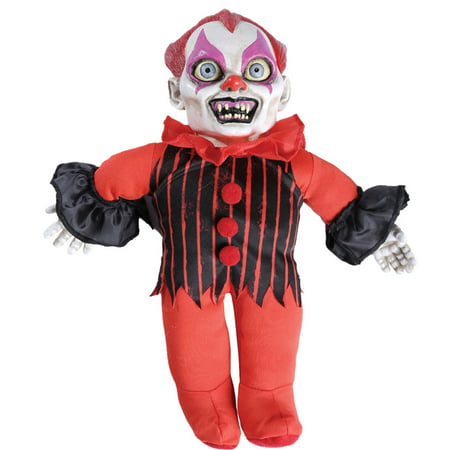 Horror Toy TALKING CREEPY KILLER CLOWN DOLL Scary Haunted House Prop Decoration, Style MR122718