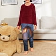 thumbnail image 6 of Wukai Winter Fire Dragon Print Teenagers' Pajama Pant Sleep Pajama Lounge Pant PJ Bottoms with Pockets and Button Fly(Available in Big & Tall)-Large, 6 of 6