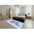 thumbnail image 5 of Ahgly Company Machine Washable Indoor Round Transitional Lavender Blue Area Rugs, 6' Round, 5 of 7