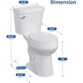 thumbnail image 2 of Ourlova Two-Piece Toilet-Round Bowl-19in ADA Compliant Comfort Height-Water Efficient-Slow Close Seat, 2 of 8