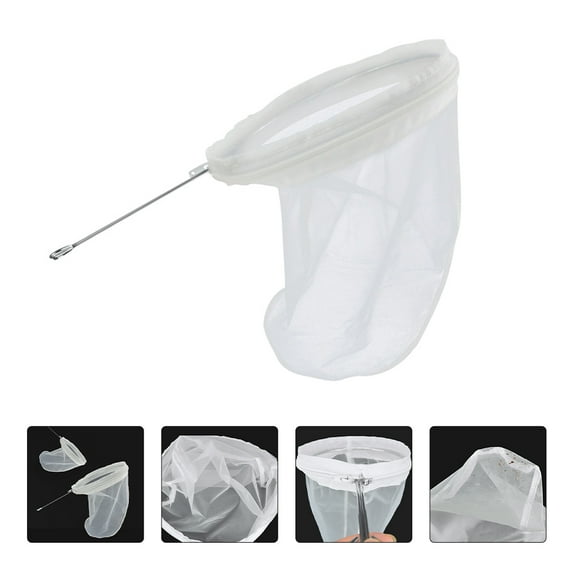 BESTYASH 1Set Tea Filter Screen White Cloth Straining Bag with Handle Convenient and Reusable