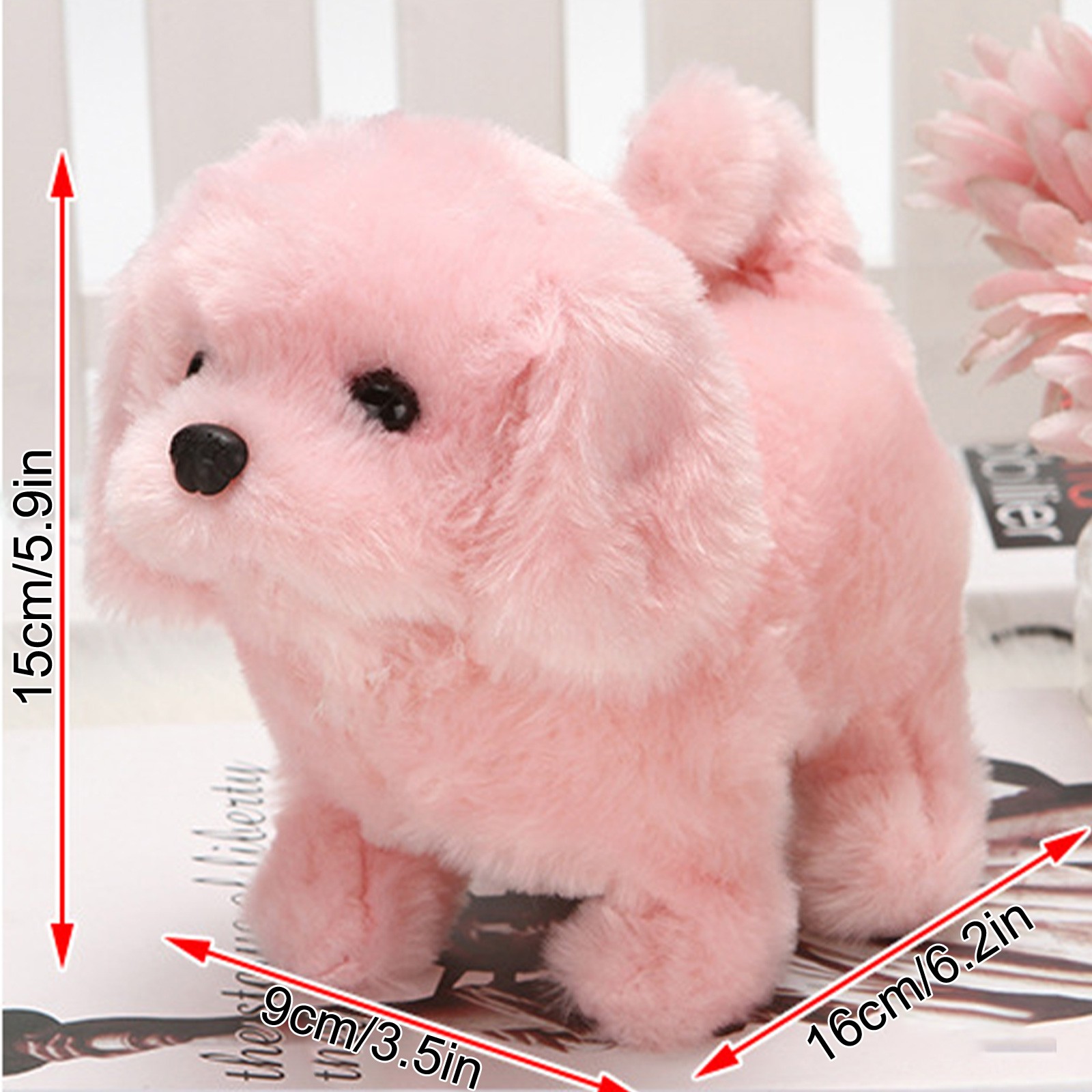 Meitianfacai Walking Barking Toy Dog, Plush Puppy Electronic ...