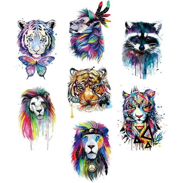 Coofit 7 Sheets Iron-on Transfer Paper Animal Heat Transfer Vinyl Heat Transfer Paper