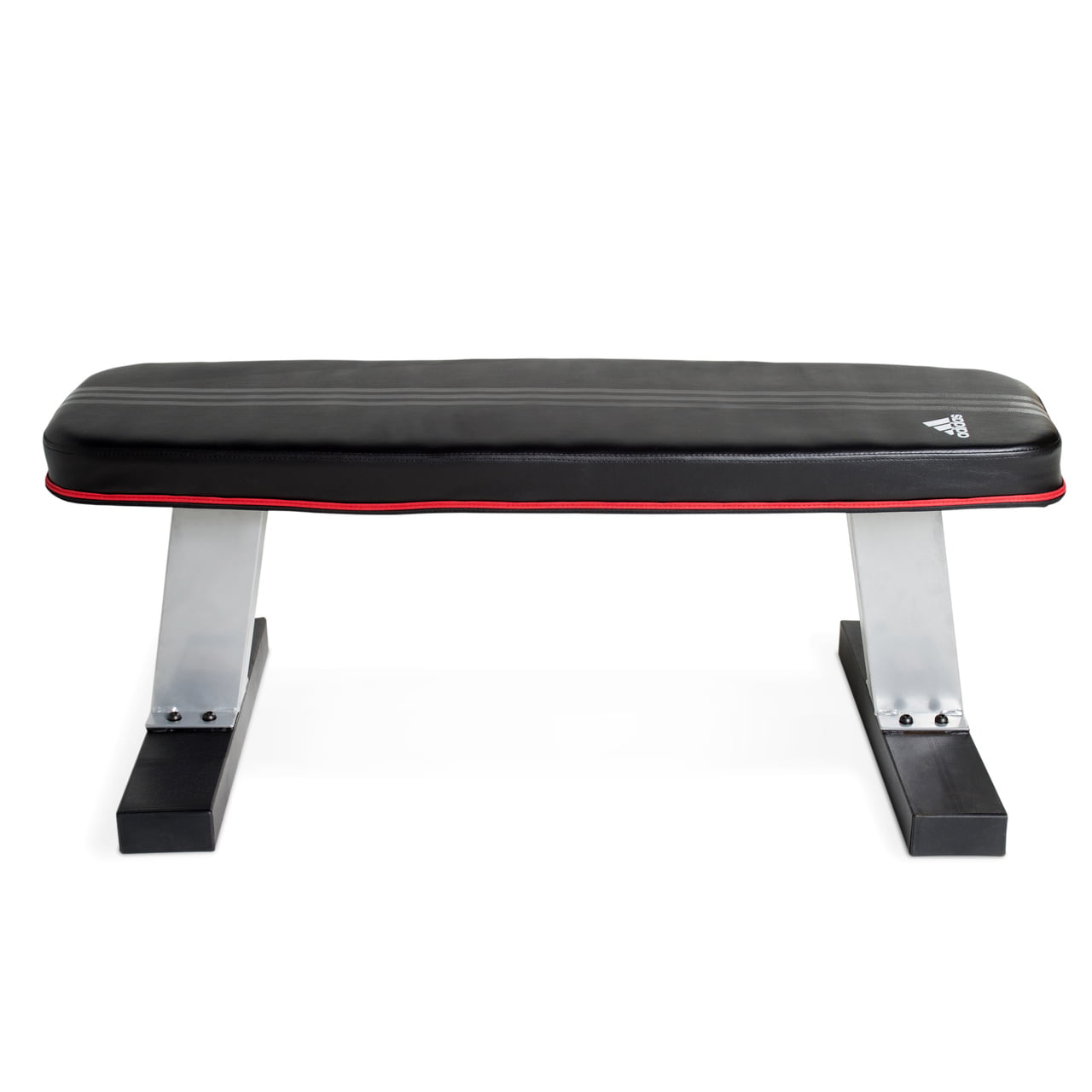 Adidas Performance Steel Tube Home Low Profile Flat Bench, Silver/Black -