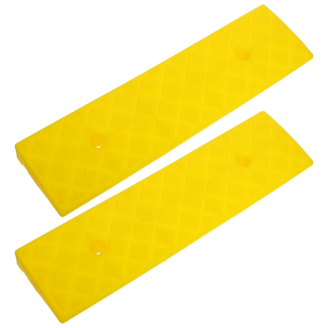 KAKOWELY wheel chair ramp 2pcs Practical Wheelchair Entry Ramp Bicycle Ramp Home Plastic Doorway Ramp Home Entry Ramp Portable Sweeping Robot Ramp19.69"X5.12"X1.18"
