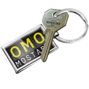 NEONBLOND Keychain OMO Airport Code for Mostar