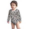 thumbnail image 2 of Xecao Leopard And Zebra Print Baby unisex-baby Cotton Long-sleeve Bodysuits-3 Months, 2 of 6