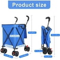 thumbnail image 2 of Folding Shopping Cart with Wheels,Foldable Shopping Cart for Groceries,Large Capacity 120lbs Utility Cart,Hulken Bag with Wheels for Laundry Grocery, Baggage, Picnic (Blue), 2 of 8