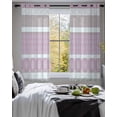thumbnail image 3 of Farm Fruits Sheer Curtains 39 Inch Length 2 Panels Set for Living Room/Bedroom, Watermelon Lemons Peach Pink Grey Striped Kitchen Curtains Grommet Semi-Sheer Curtains Window Treatments 27.5"x39"x2, 3 of 7