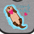 thumbnail image 4 of Inktastic Otter-ly in Love-otter with Heart Boys or Girls Baby Bib, 4 of 4