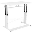 thumbnail image 6 of Flash Furniture Fairway Height Adjustable (27.25-35.75"H) Sit to Stand Home Office Desk - White, 6 of 14