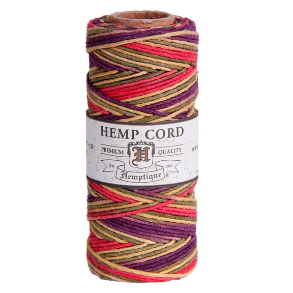 Hemptique #20 Variegated Hemp Twine Spools for Arts & Crafts