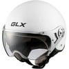 GLX 104-MW-L DOT European Open Face Motorcycle Helmet, Matte White, Large