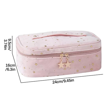 Portable Large Capacity Cosmetic Bag  Travel Storage Organizer Multi-functional Wash Bag Classical European Design Ideal for Cosmetics and Accessories