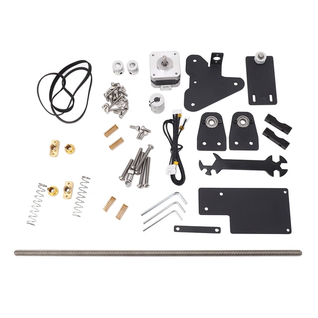 Dual Z Axes Motor Kit, Smoothly 3D Printer Z Axes Kit Modular Design High Carbon Chrome Steel for Printing