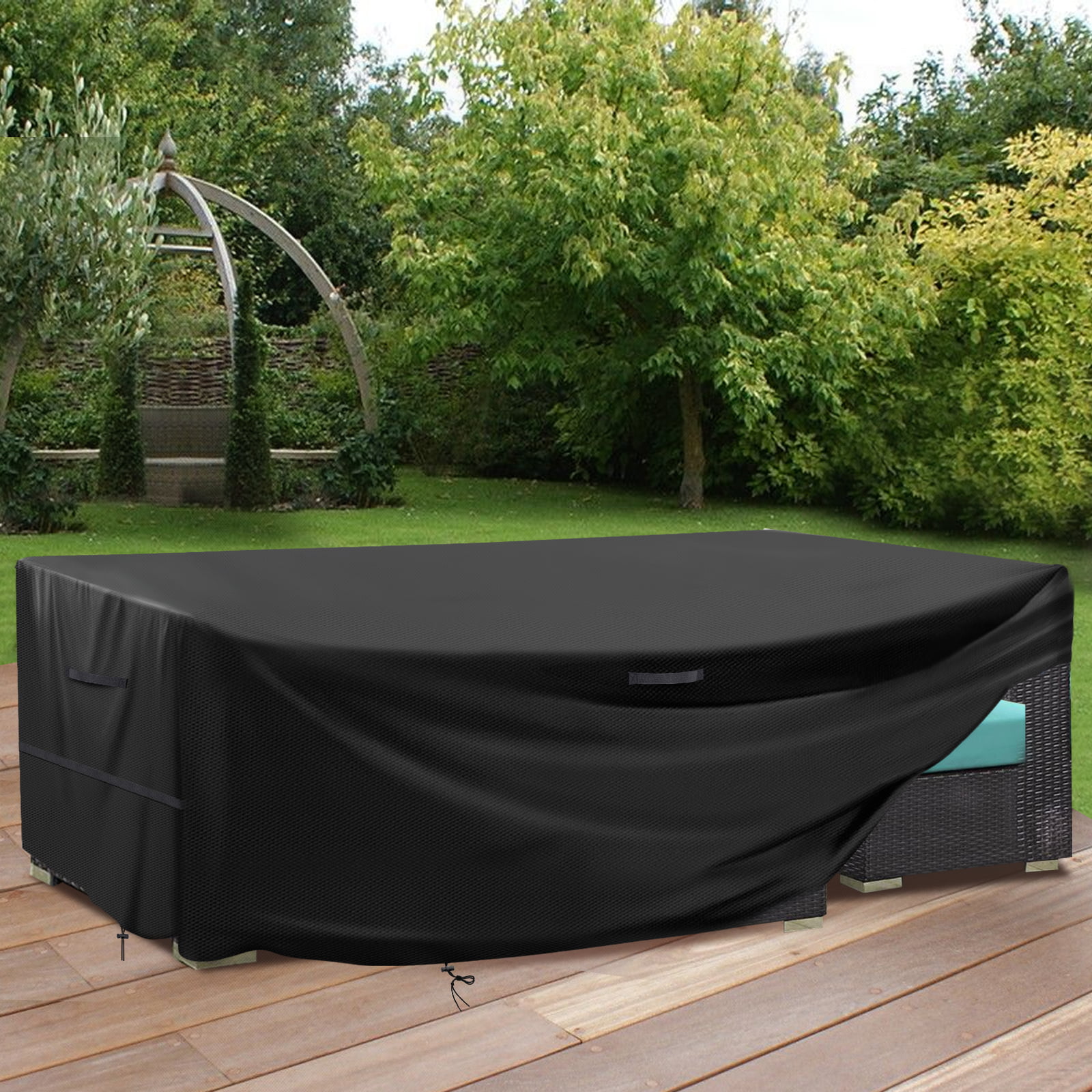 Waterproof Dustproof Patio Furniture Covers Rectangle Table Rain Cover Outdoor 