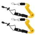 thumbnail image 1 of Riwesomey 2 piezas Kayak Paddle Leash Lanyard Cuerda anticaída Bombillas para automóviles Amarillo, 1 of 6