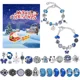 thumbnail image 2 of Calendario de Adviento de 24 días, caja de regalo de joyería, conjunto de pulseras de joyería azul DIY para niñas y niños, calendario de Adviento de Navidad con cuenta atrás 2024, 2 of 6