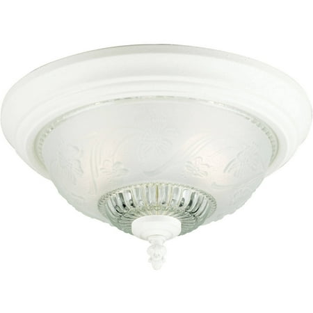 Westinghouse 6616200 2 Light Flush Mount Fl And Leaf Glass Ceiling Fixture