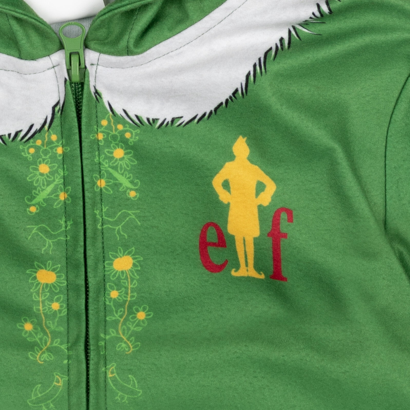 Elf Holiday Christmas Fleece Zip Up Cosplay Pajama Coverall Little Kid to Big