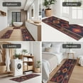 thumbnail image 5 of Boho Multicolor Ethnic Pattern with Geometric Shapes Kitchen Rugs Sets Of 3,Kitchen Runner Rugs Non Skid Washable,Decorative Kitchen Floor Mats for Kitchen,Sink,Laundry,17"x30"+ 17"x47" + 17"x59", 5 of 6